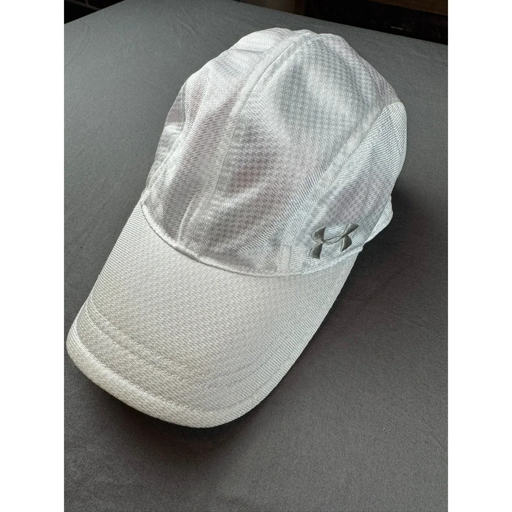Under Armour Running Hat Womens OSFA White Excellent HeatGear Mesh Adjustable